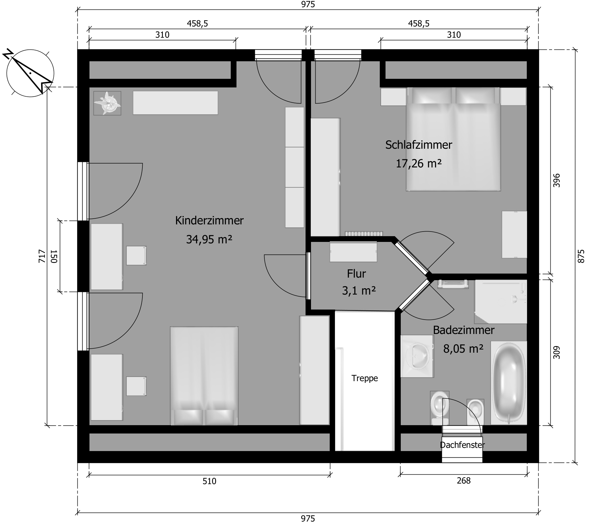 Grundriss Dachgeschoss